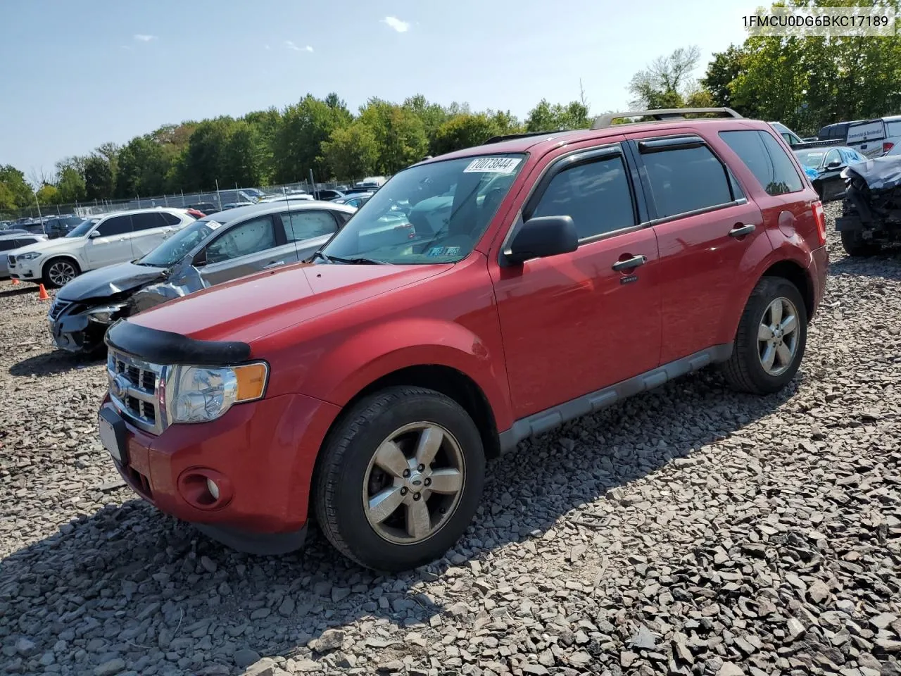 2011 Ford Escape Xlt VIN: 1FMCU0DG6BKC17189 Lot: 70073844