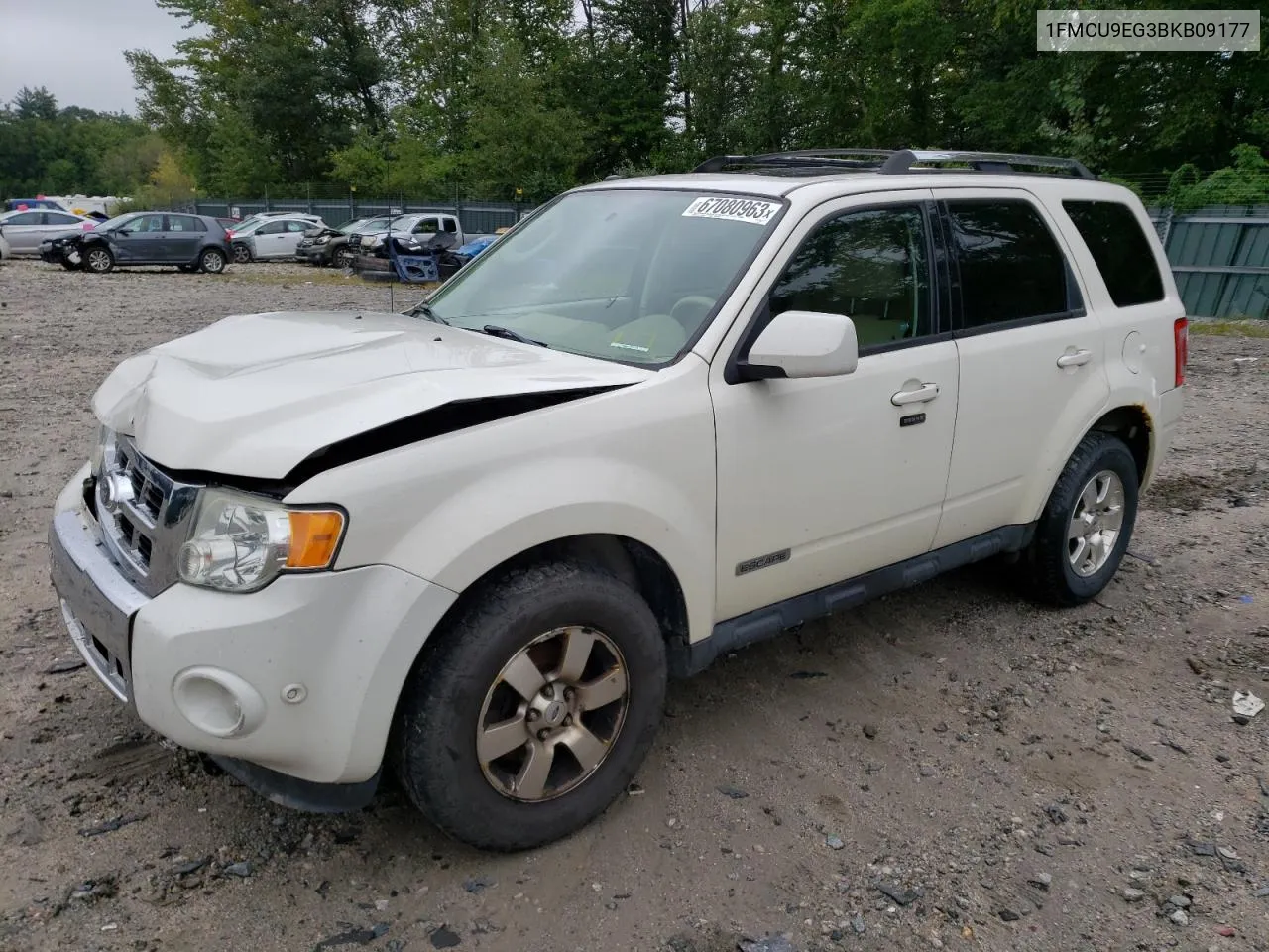 2011 Ford Escape Limited VIN: 1FMCU9EG3BKB09177 Lot: 70559194