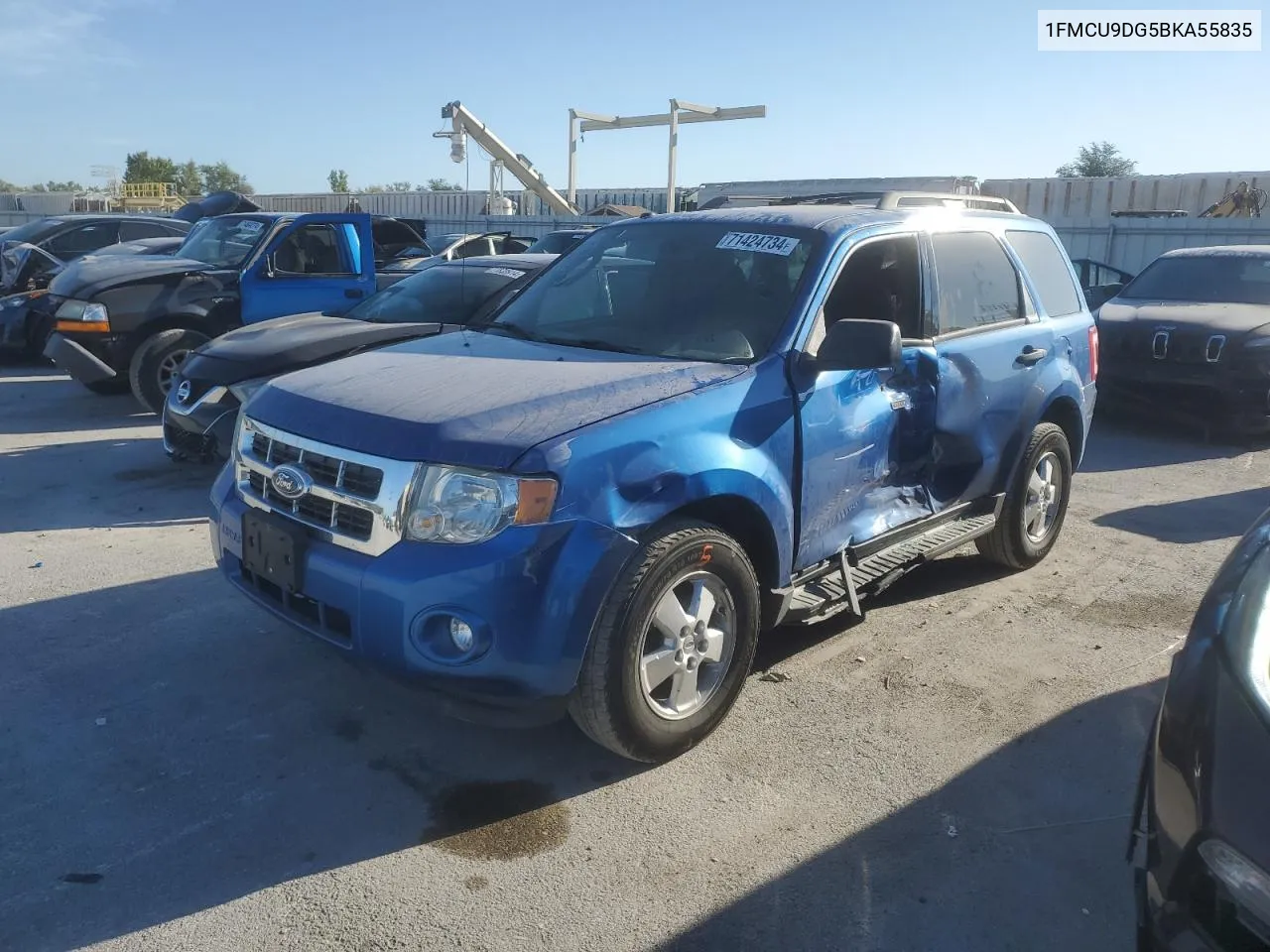 2011 Ford Escape Xlt VIN: 1FMCU9DG5BKA55835 Lot: 71424734