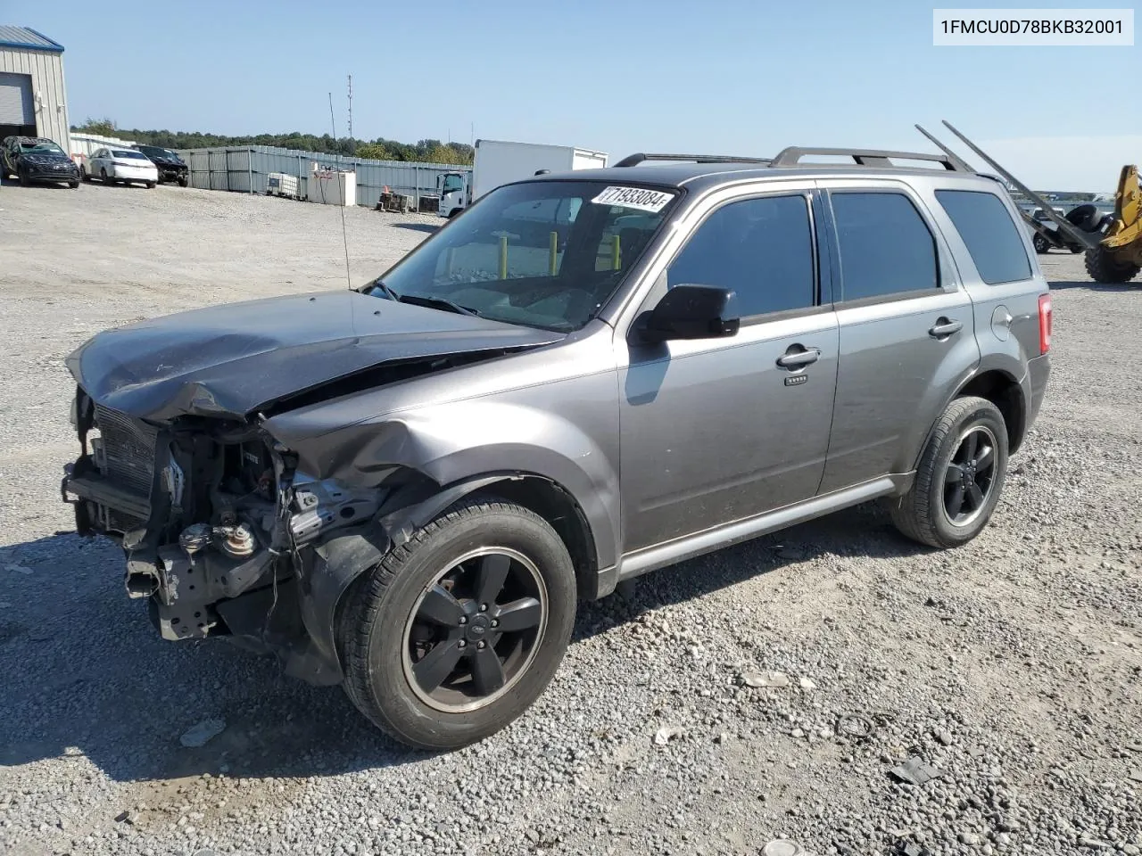 2011 Ford Escape Xlt VIN: 1FMCU0D78BKB32001 Lot: 71933084