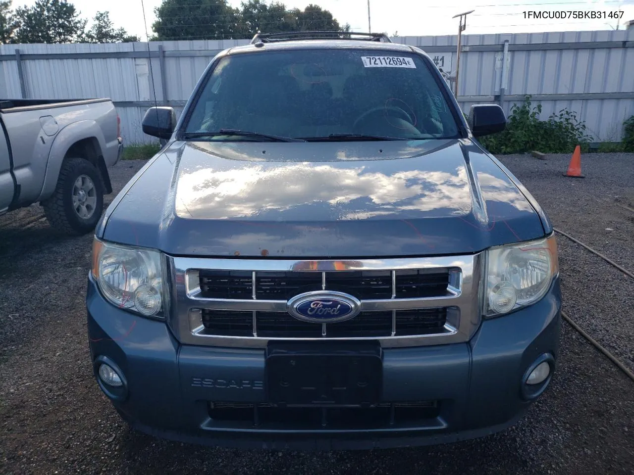 2011 Ford Escape Xlt VIN: 1FMCU0D75BKB31467 Lot: 72112694