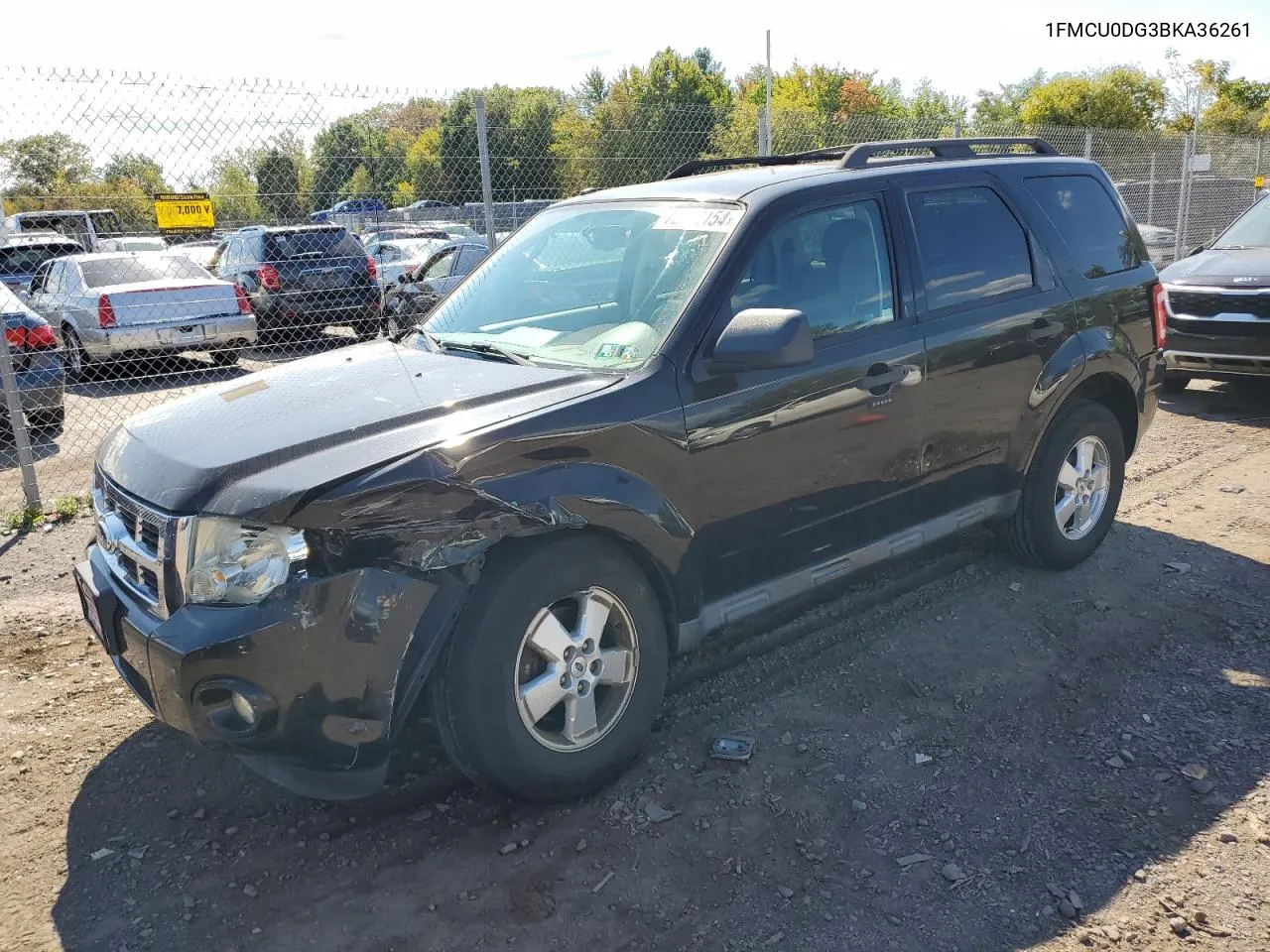 2011 Ford Escape Xlt VIN: 1FMCU0DG3BKA36261 Lot: 72182154