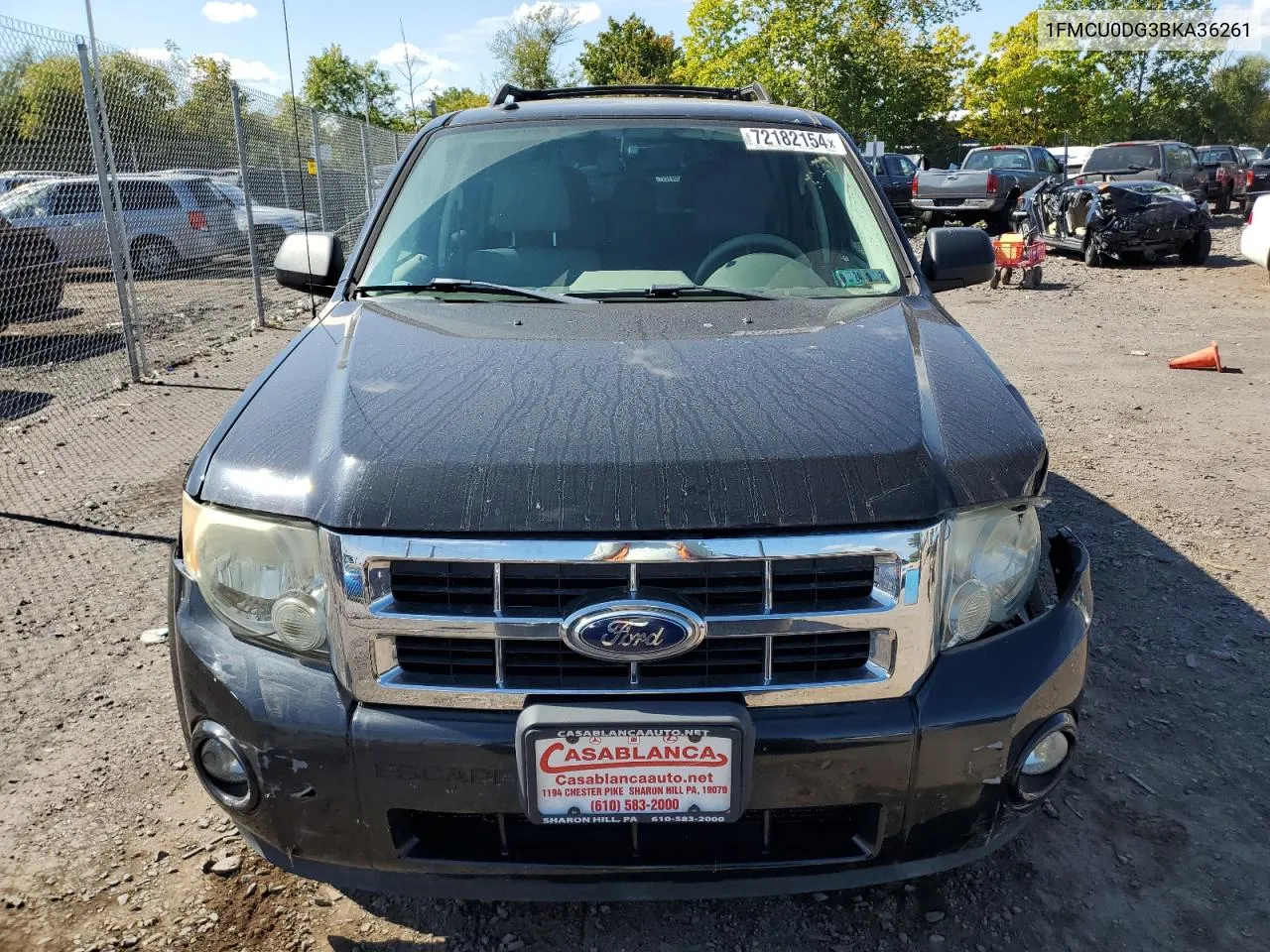 2011 Ford Escape Xlt VIN: 1FMCU0DG3BKA36261 Lot: 72182154