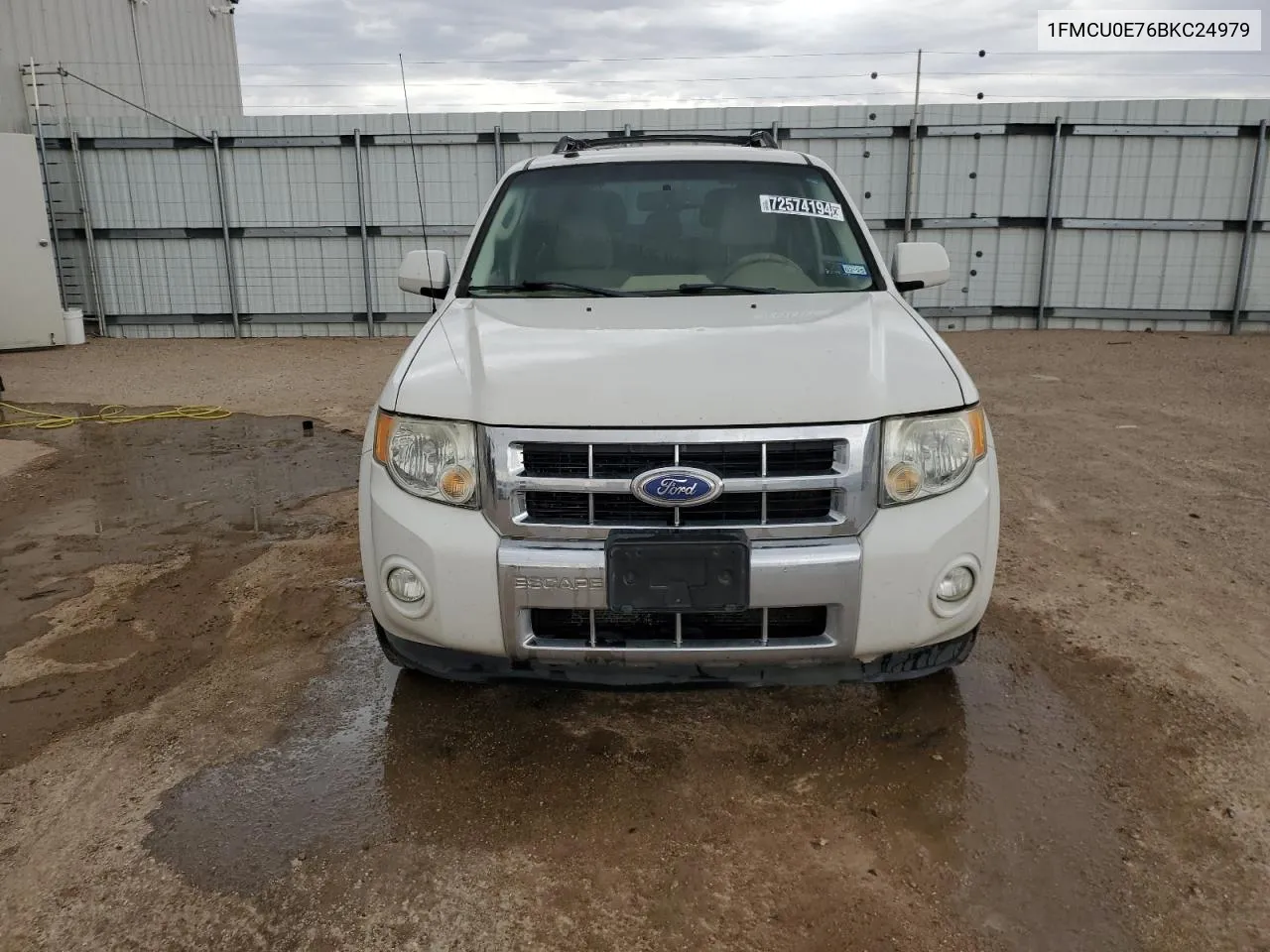 2011 Ford Escape Limited VIN: 1FMCU0E76BKC24979 Lot: 72574194