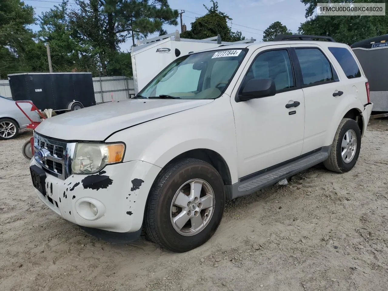 2011 Ford Escape Xlt VIN: 1FMCU0DG0BKC48020 Lot: 72727844