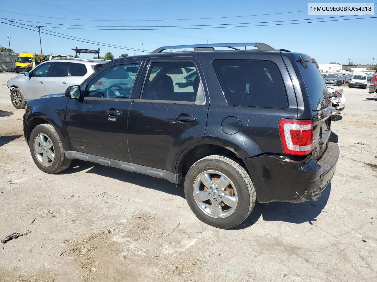 2011 Ford Escape Limited VIN: 1FMCU9EG0BKA54218 Lot: 73402484