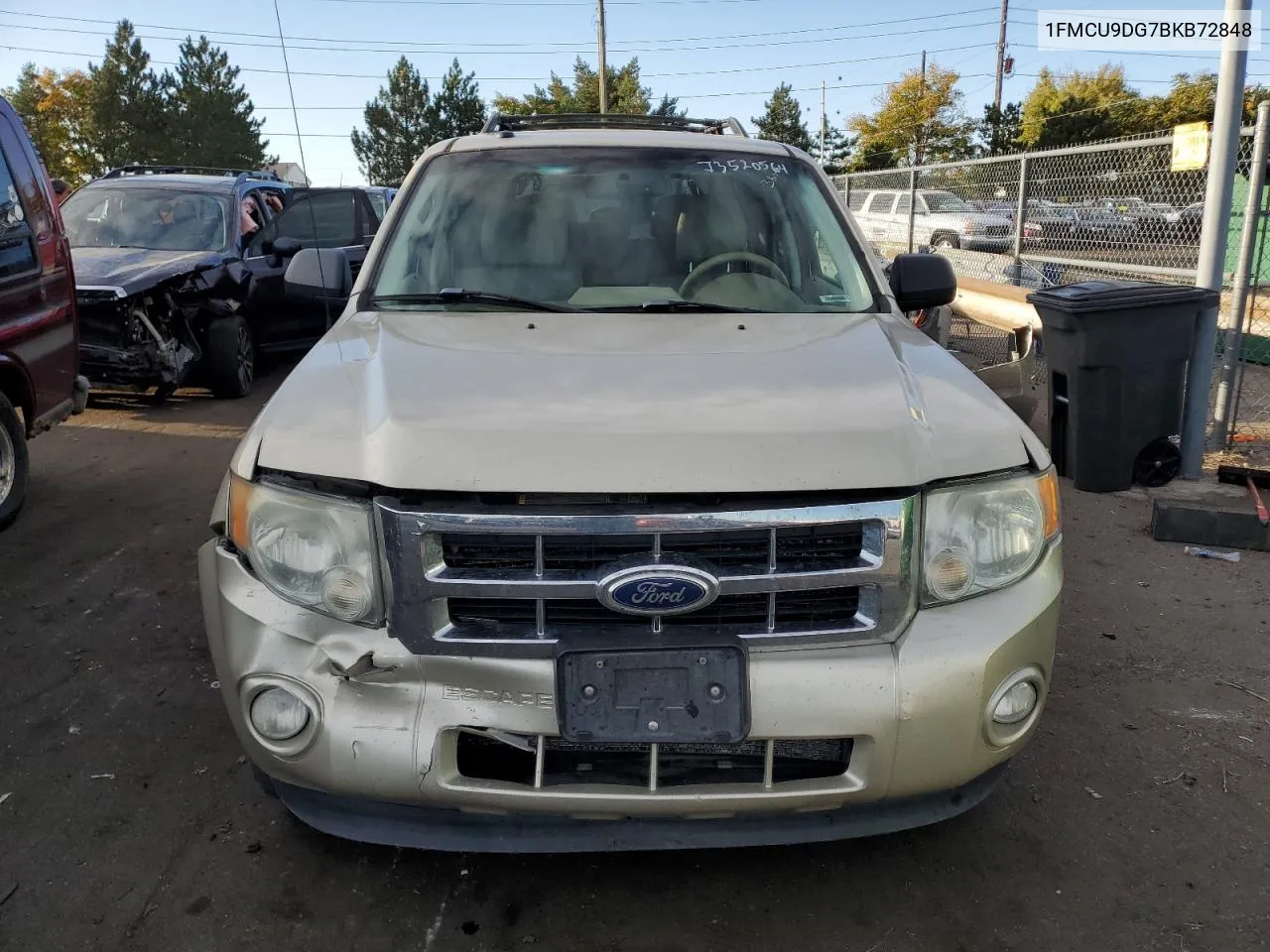 2011 Ford Escape Xlt VIN: 1FMCU9DG7BKB72848 Lot: 73520564