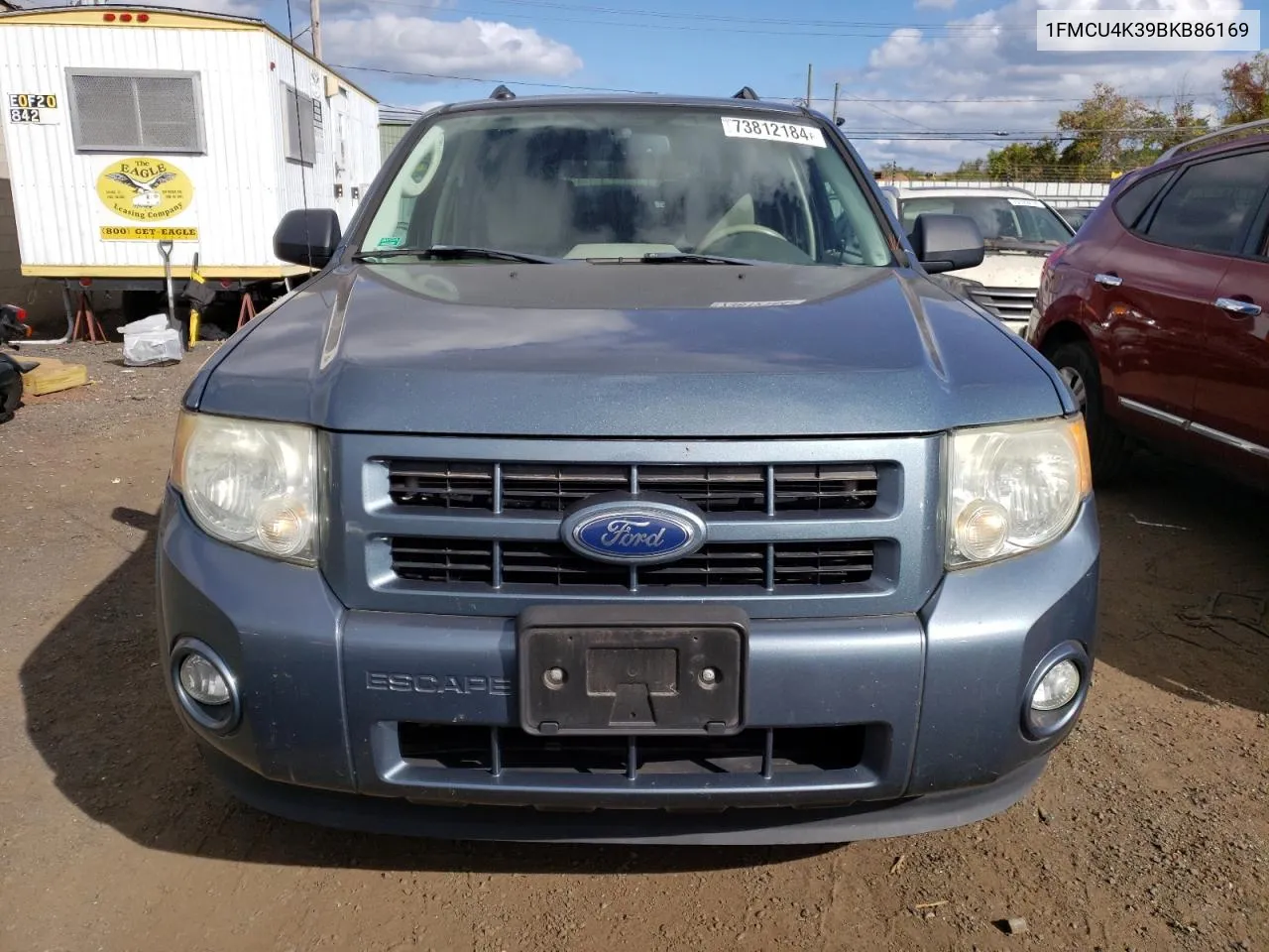 2011 Ford Escape Hybrid VIN: 1FMCU4K39BKB86169 Lot: 73812184