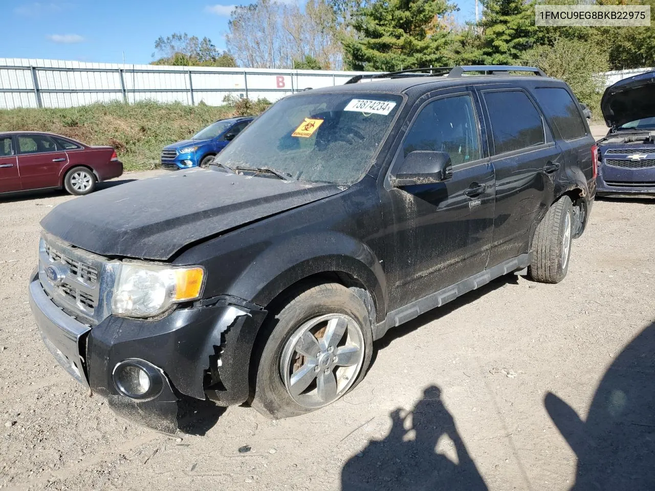 2011 Ford Escape Limited VIN: 1FMCU9EG8BKB22975 Lot: 73874234