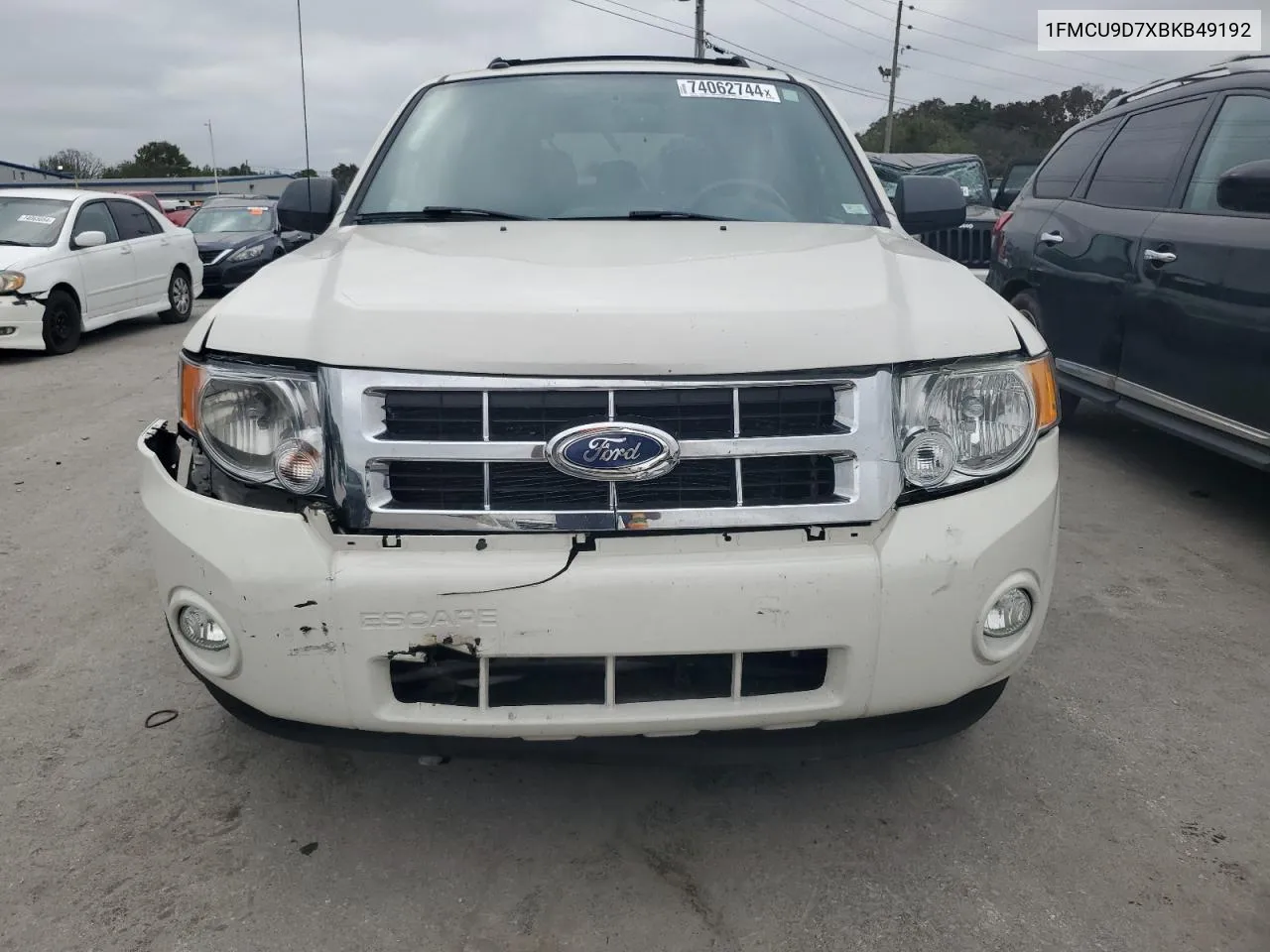 2011 Ford Escape Xlt VIN: 1FMCU9D7XBKB49192 Lot: 74062744