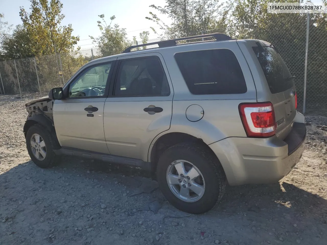 2011 Ford Escape Xlt VIN: 1FMCU0D78BKB28787 Lot: 74468494