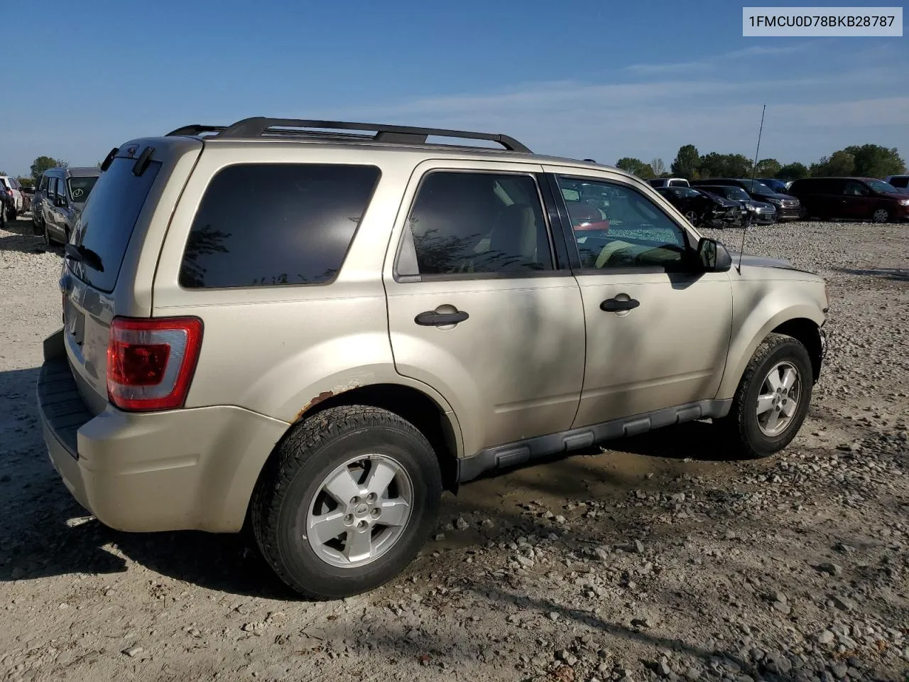 2011 Ford Escape Xlt VIN: 1FMCU0D78BKB28787 Lot: 74468494