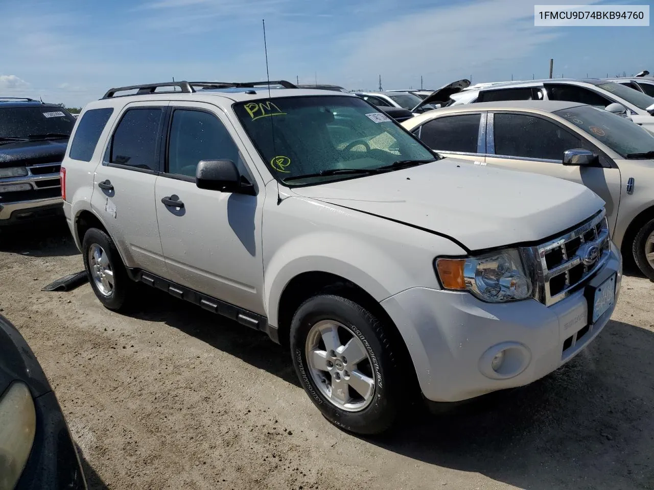 2011 Ford Escape Xlt VIN: 1FMCU9D74BKB94760 Lot: 74671364