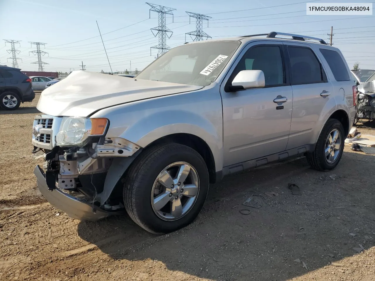 2011 Ford Escape Limited VIN: 1FMCU9EG0BKA48094 Lot: 75047974