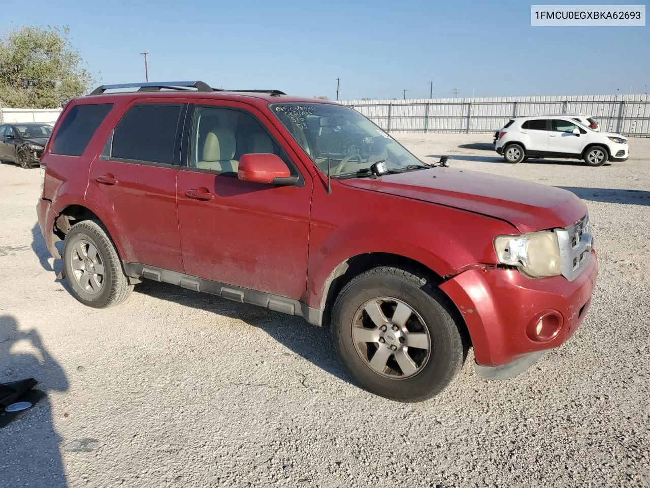 2011 Ford Escape Limited VIN: 1FMCU0EGXBKA62693 Lot: 75222274