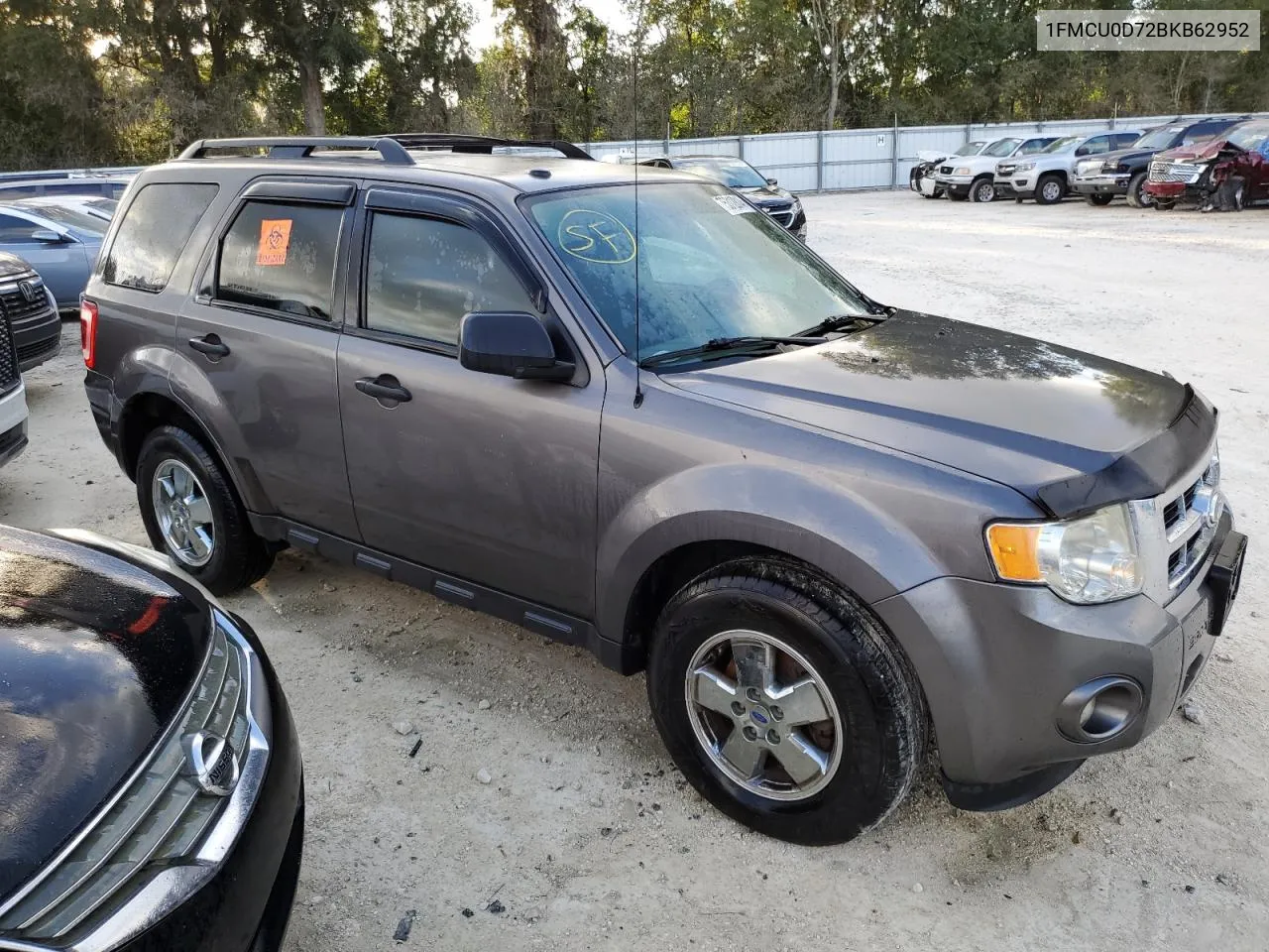 2011 Ford Escape Xlt VIN: 1FMCU0D72BKB62952 Lot: 75312814