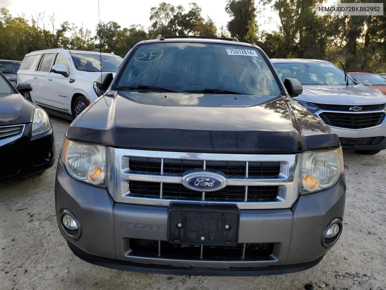 2011 Ford Escape Xlt VIN: 1FMCU0D72BKB62952 Lot: 75312814