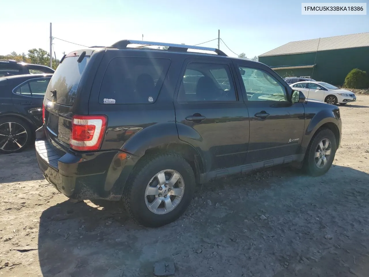 2011 Ford Escape Hybrid VIN: 1FMCU5K33BKA18386 Lot: 75424794