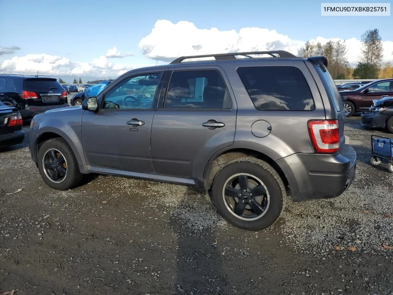 2011 Ford Escape Xlt VIN: 1FMCU9D7XBKB25751 Lot: 75660544