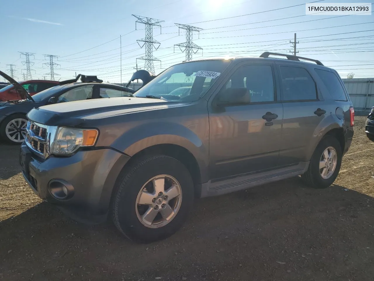 2011 Ford Escape Xlt VIN: 1FMCU0DG1BKA12993 Lot: 75775934