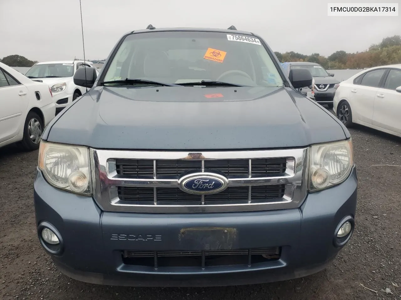 2011 Ford Escape Xlt VIN: 1FMCU0DG2BKA17314 Lot: 75864634