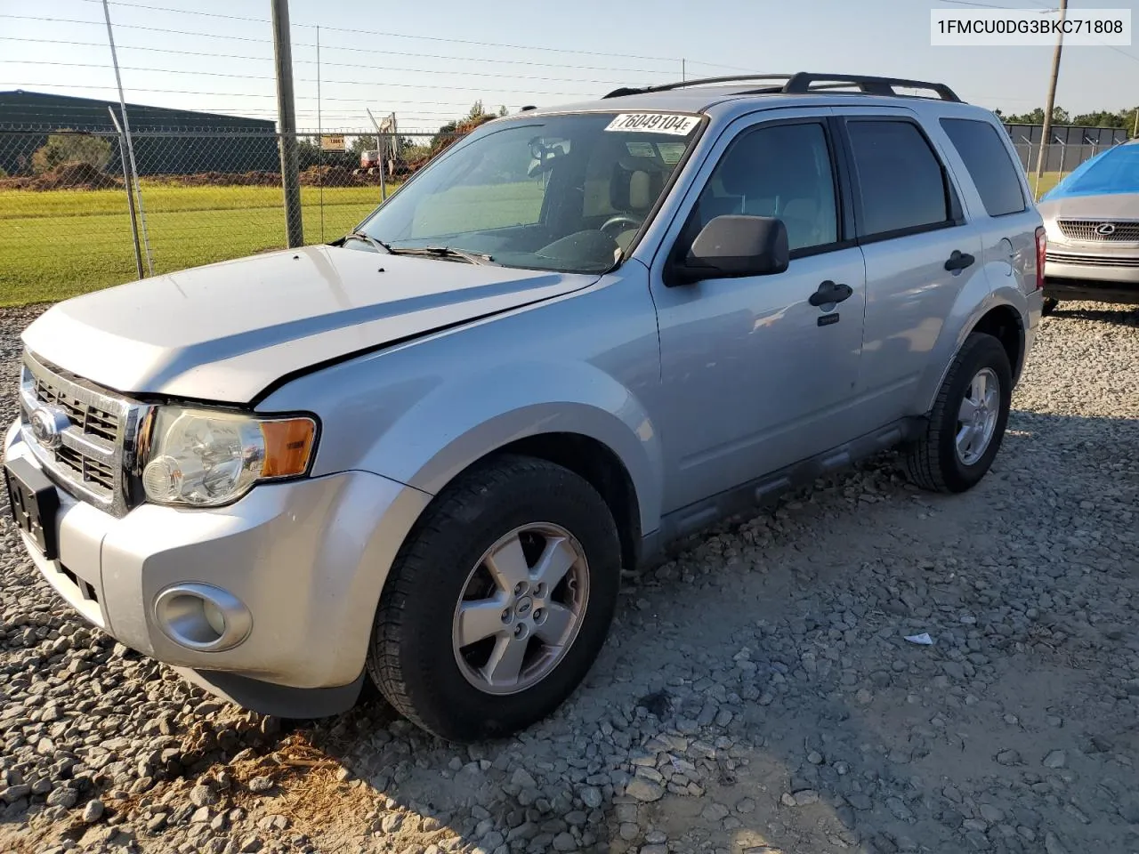 2011 Ford Escape Xlt VIN: 1FMCU0DG3BKC71808 Lot: 76049104