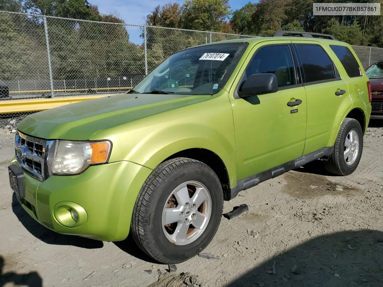 2011 Ford Escape Xlt VIN: 1FMCU0D77BKB57861 Lot: 76107014