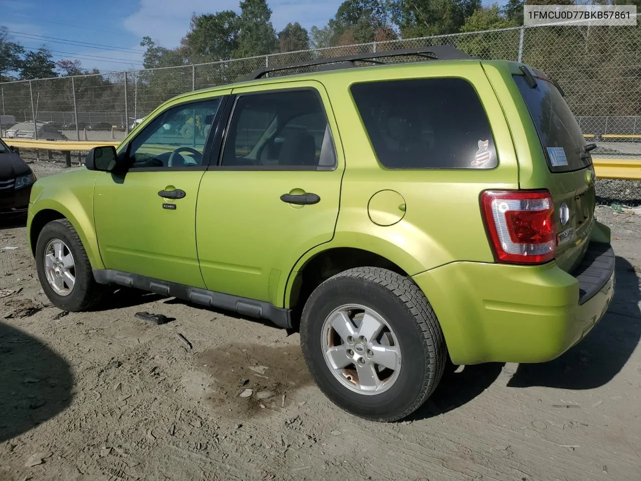 2011 Ford Escape Xlt VIN: 1FMCU0D77BKB57861 Lot: 76107014