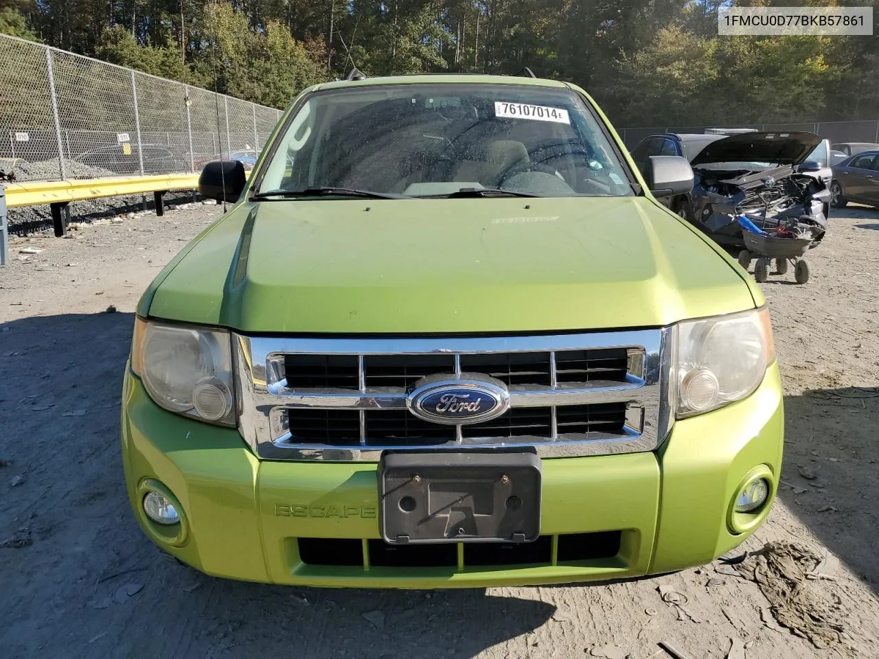 2011 Ford Escape Xlt VIN: 1FMCU0D77BKB57861 Lot: 76107014