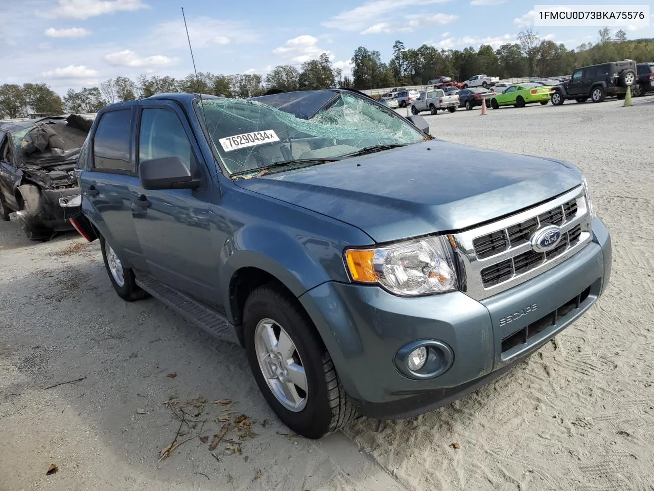 2011 Ford Escape Xlt VIN: 1FMCU0D73BKA75576 Lot: 76290434