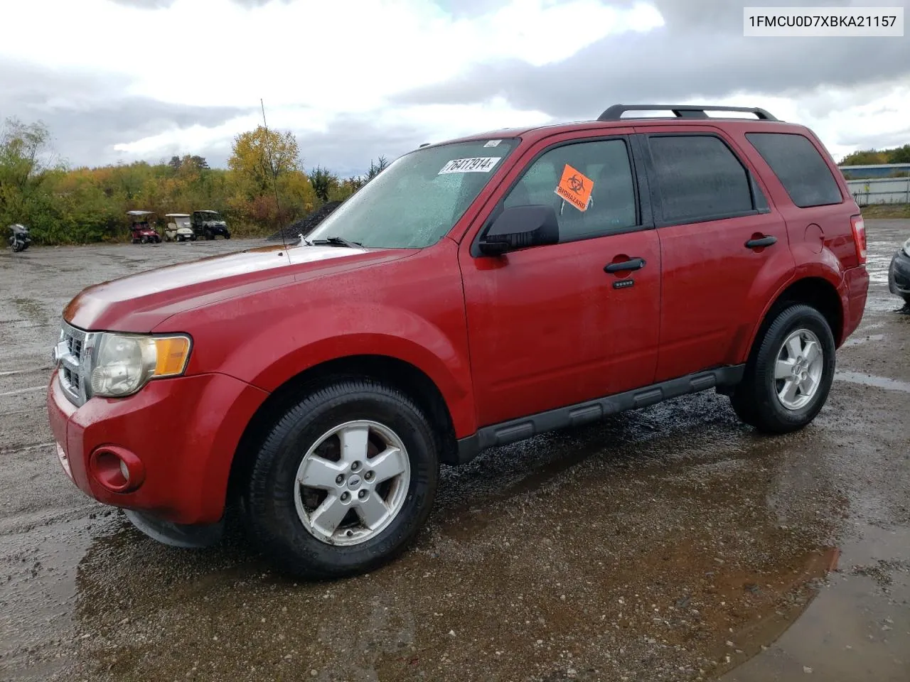 2011 Ford Escape Xlt VIN: 1FMCU0D7XBKA21157 Lot: 76417914