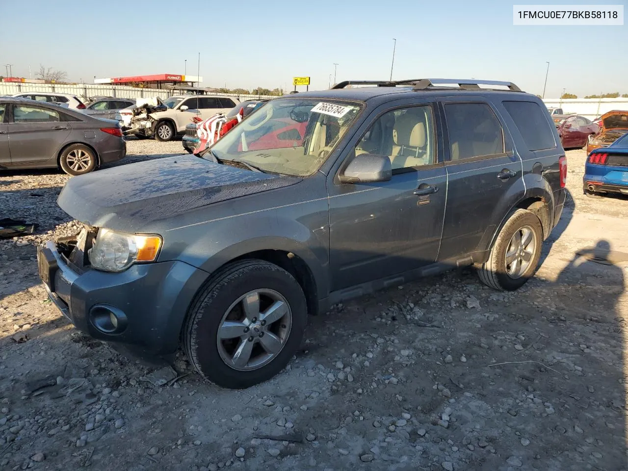 2011 Ford Escape Limited VIN: 1FMCU0E77BKB58118 Lot: 76635784