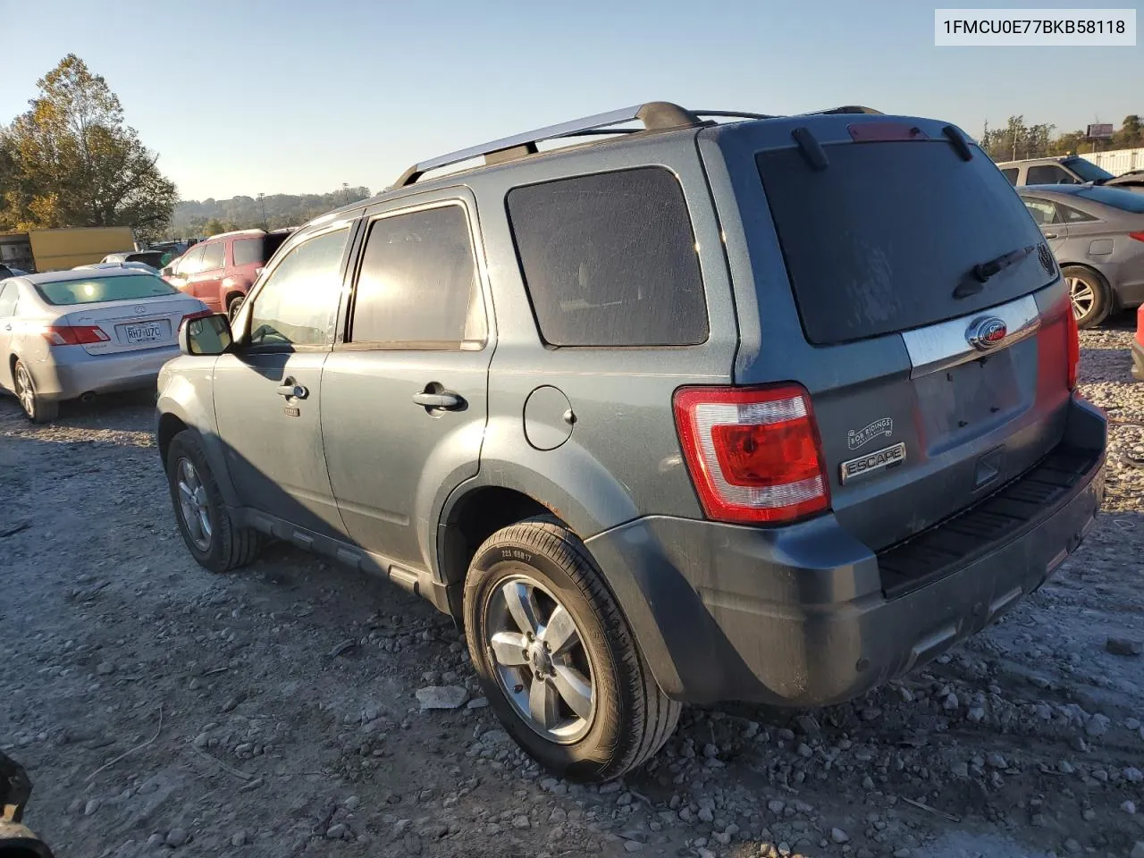 2011 Ford Escape Limited VIN: 1FMCU0E77BKB58118 Lot: 76635784