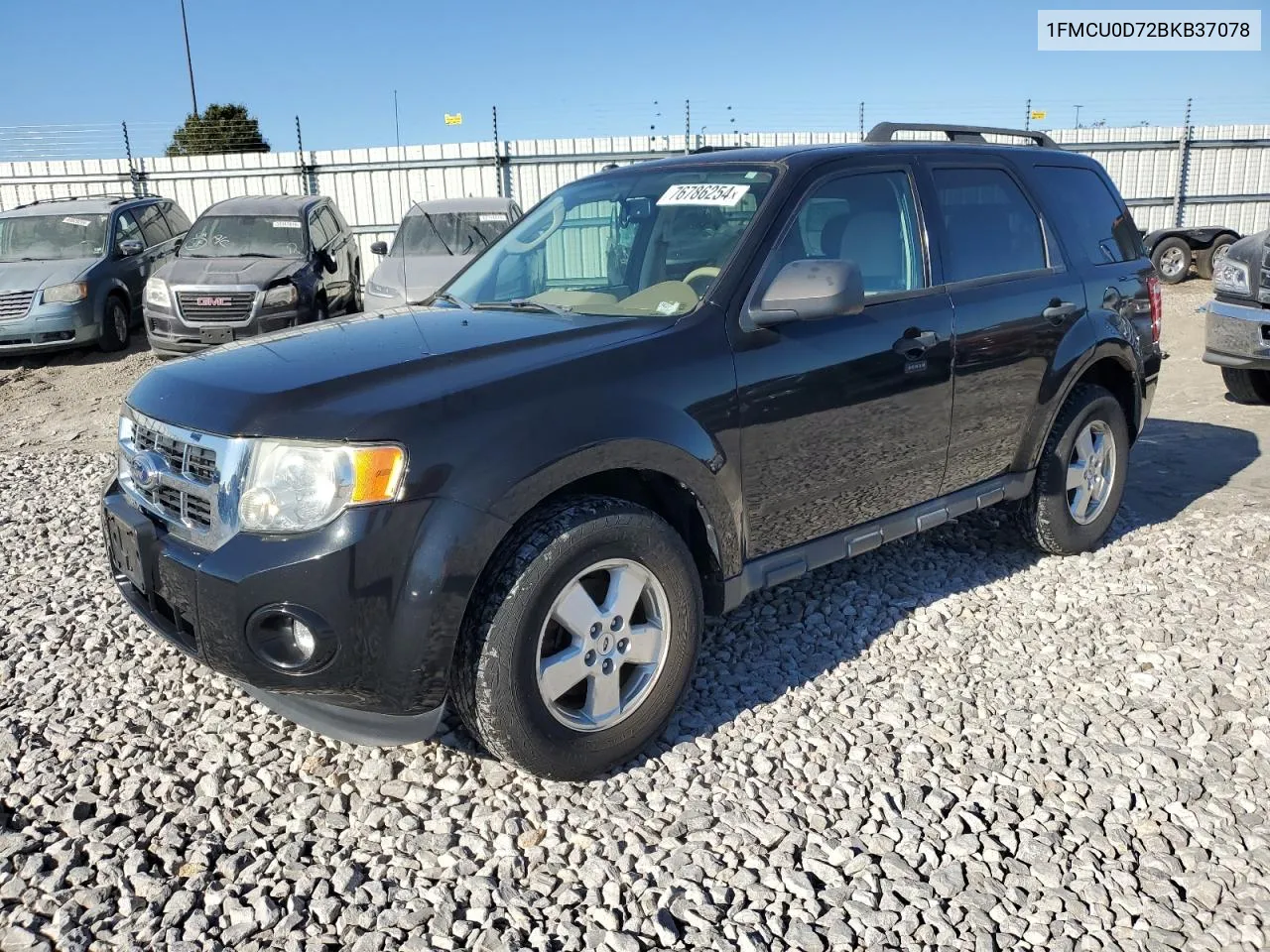 2011 Ford Escape Xlt VIN: 1FMCU0D72BKB37078 Lot: 76786254