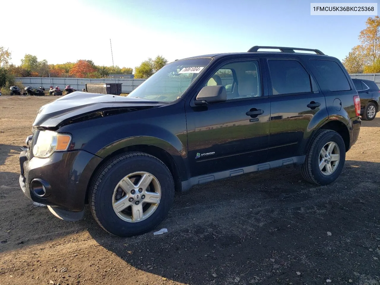 2011 Ford Escape Hybrid VIN: 1FMCU5K36BKC25368 Lot: 76861004