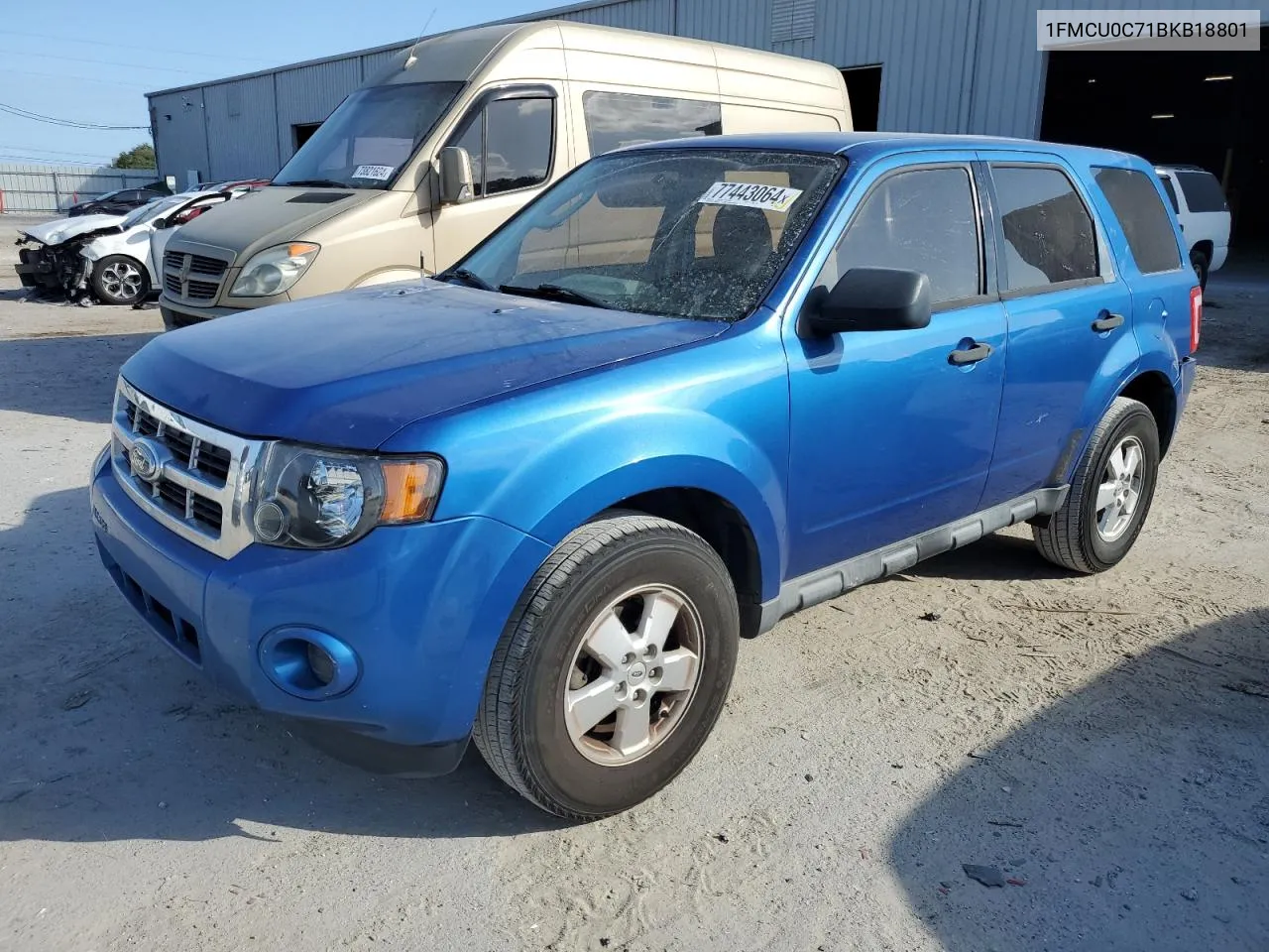 2011 Ford Escape Xls VIN: 1FMCU0C71BKB18801 Lot: 77443064