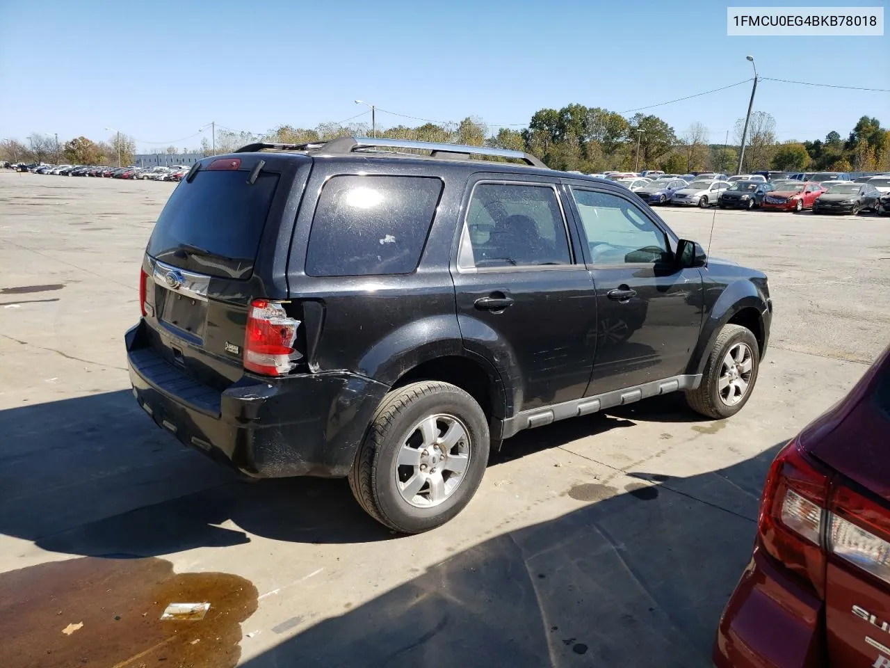 2011 Ford Escape Limited VIN: 1FMCU0EG4BKB78018 Lot: 77545414