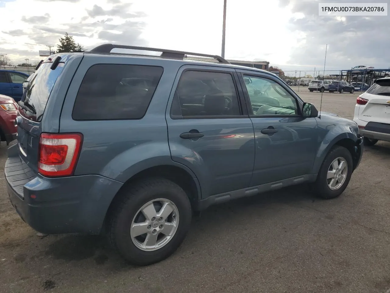 2011 Ford Escape Xlt VIN: 1FMCU0D73BKA20786 Lot: 77664034