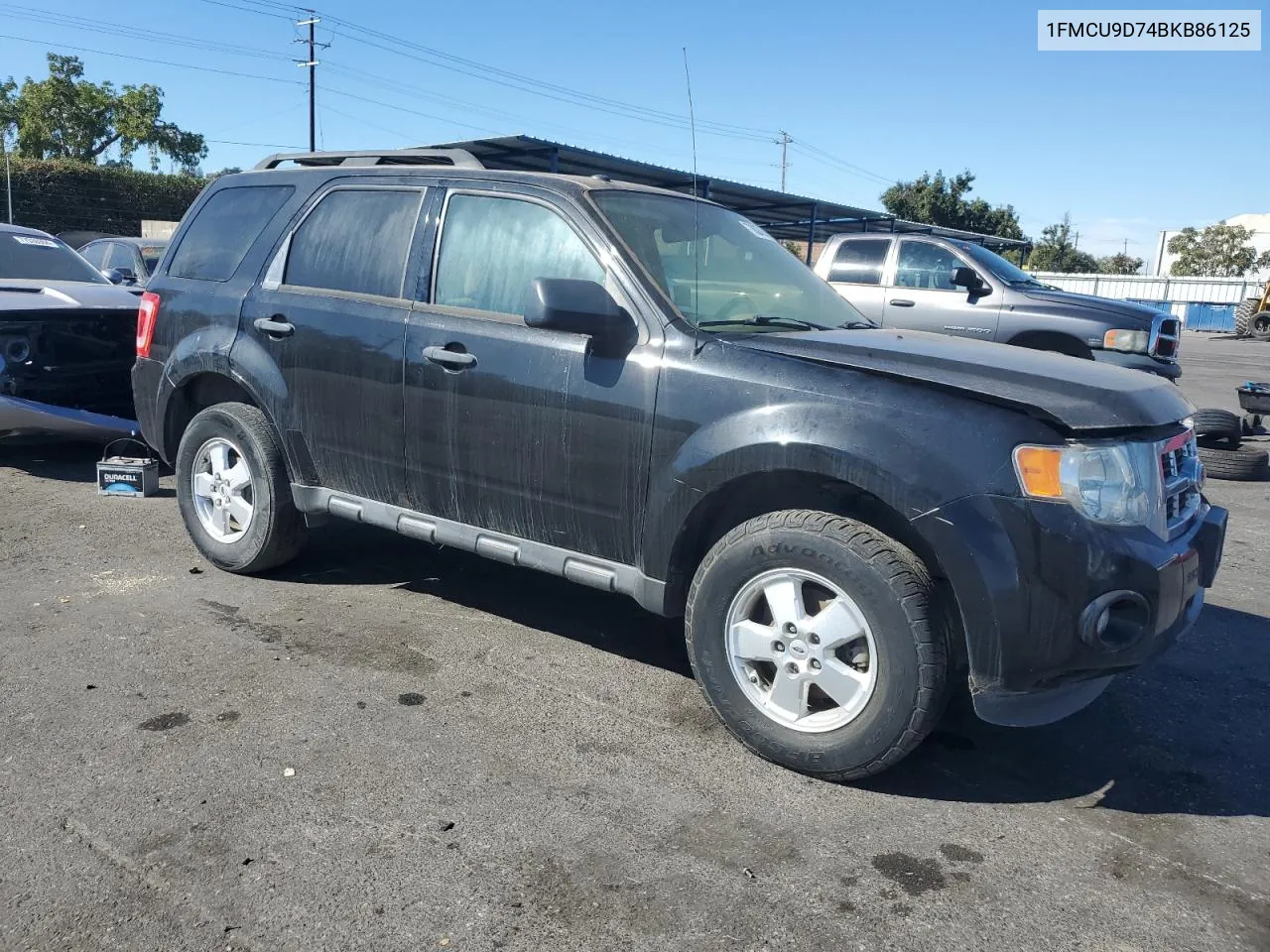 2011 Ford Escape Xlt VIN: 1FMCU9D74BKB86125 Lot: 77807684