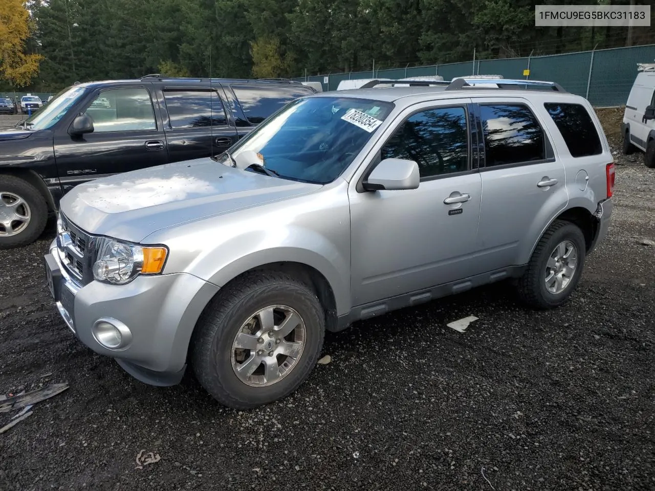 2011 Ford Escape Limited VIN: 1FMCU9EG5BKC31183 Lot: 78280354