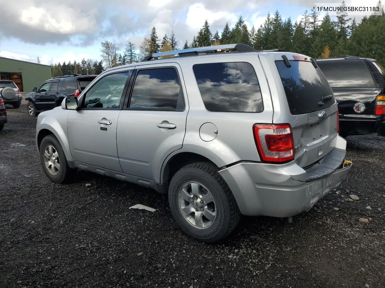 2011 Ford Escape Limited VIN: 1FMCU9EG5BKC31183 Lot: 78280354