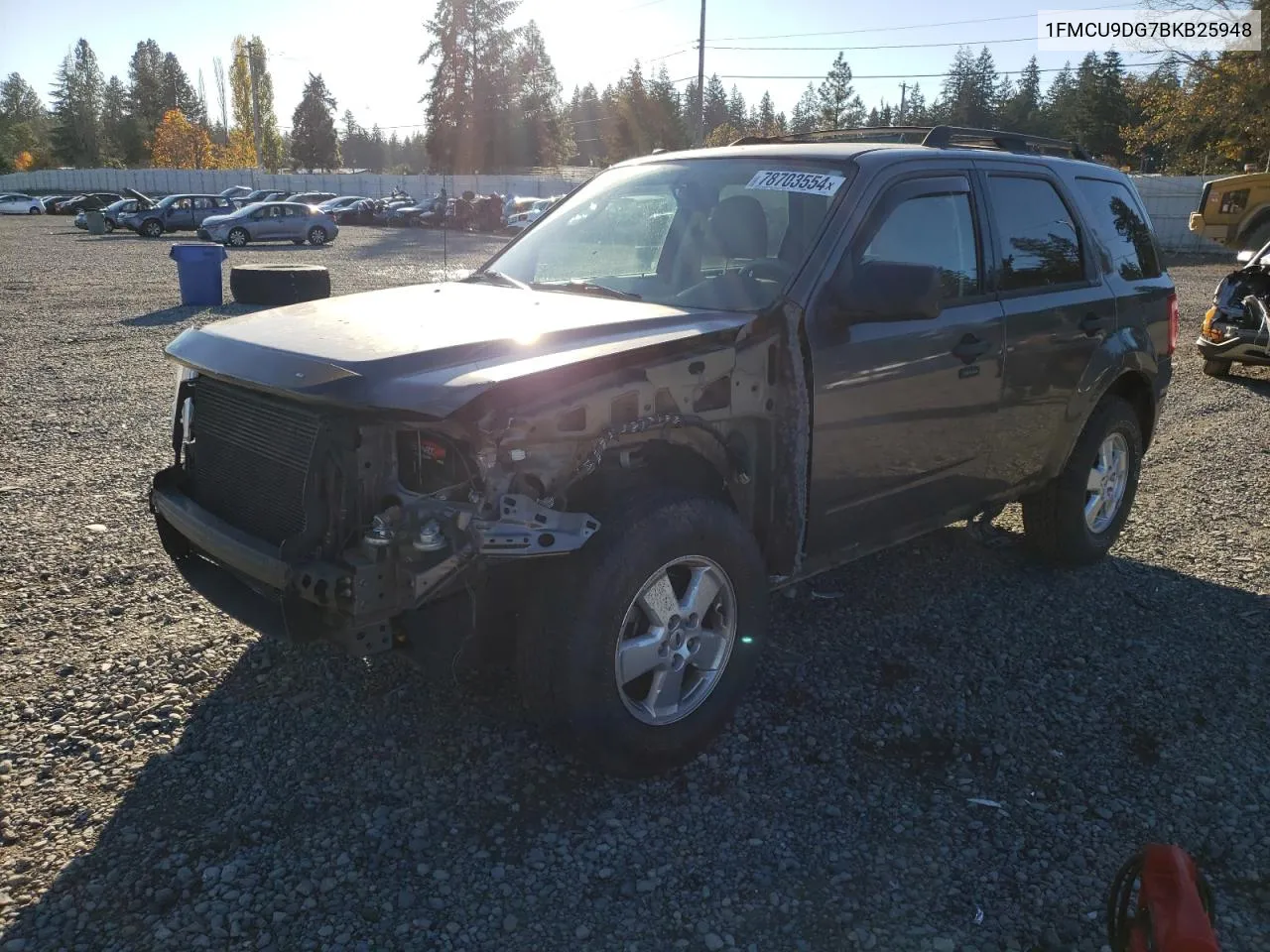 2011 Ford Escape Xlt VIN: 1FMCU9DG7BKB25948 Lot: 78703554