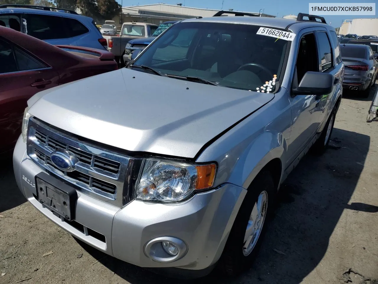 2012 Ford Escape Xlt VIN: 1FMCU0D7XCKB57998 Lot: 51662044