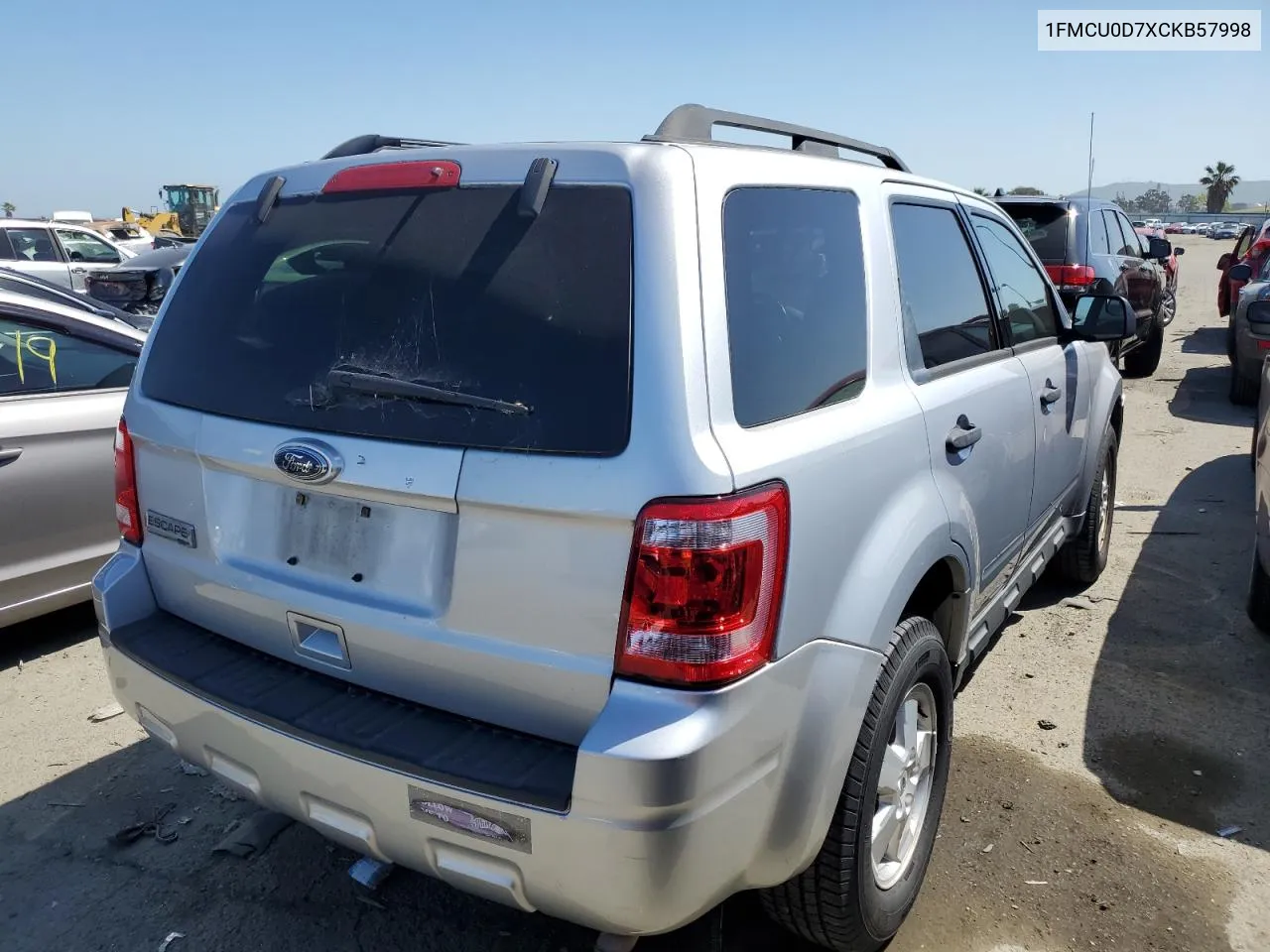 2012 Ford Escape Xlt VIN: 1FMCU0D7XCKB57998 Lot: 51662044