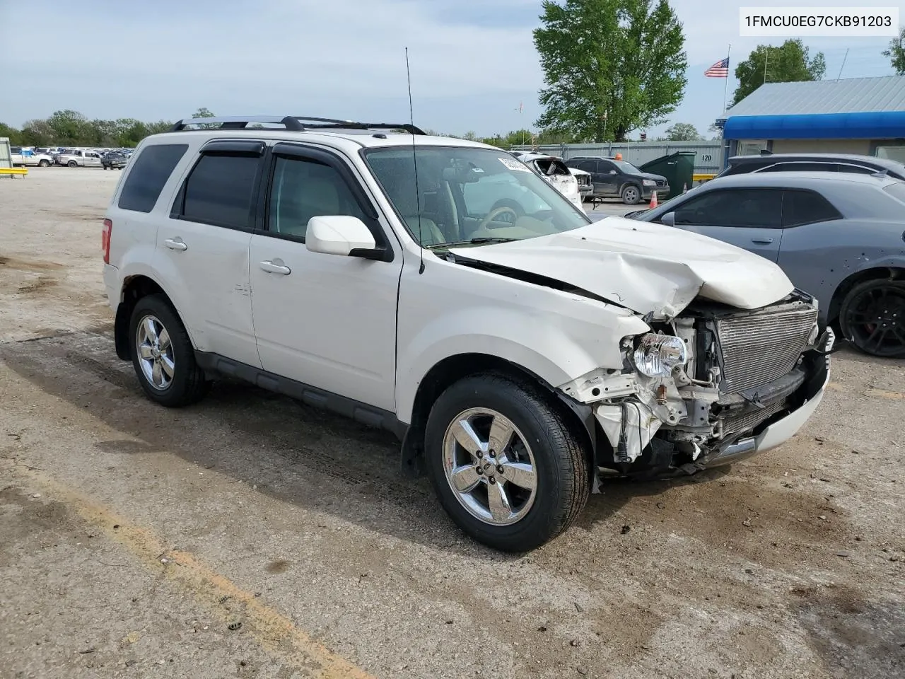 2012 Ford Escape Limited VIN: 1FMCU0EG7CKB91203 Lot: 52007284