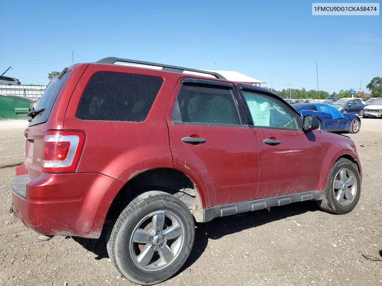 2012 Ford Escape Xlt VIN: 1FMCU9DG1CKA58474 Lot: 59022264