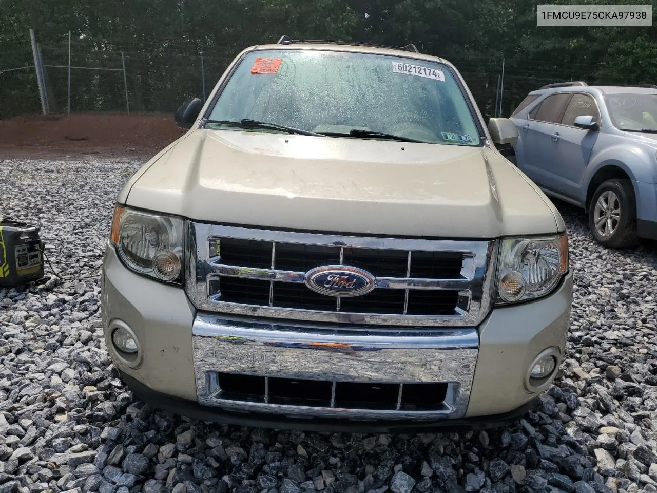 2012 Ford Escape Limited VIN: 1FMCU9E75CKA97938 Lot: 60212174