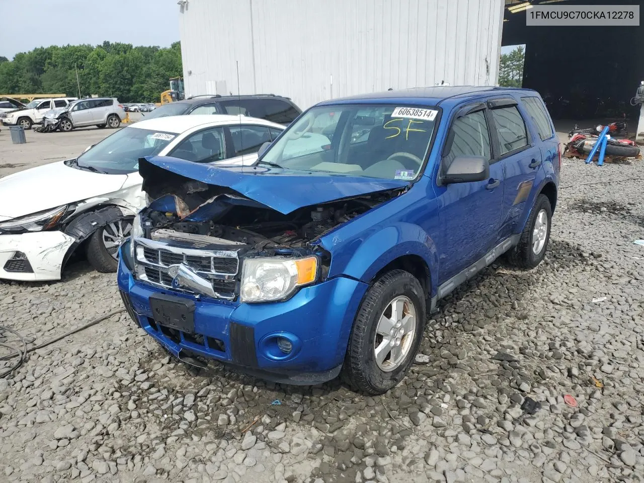 2012 Ford Escape Xls VIN: 1FMCU9C70CKA12278 Lot: 60638514