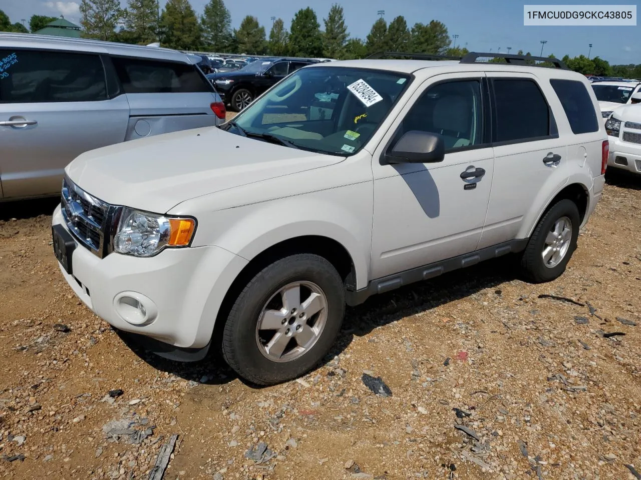 2012 Ford Escape Xlt VIN: 1FMCU0DG9CKC43805 Lot: 63284094