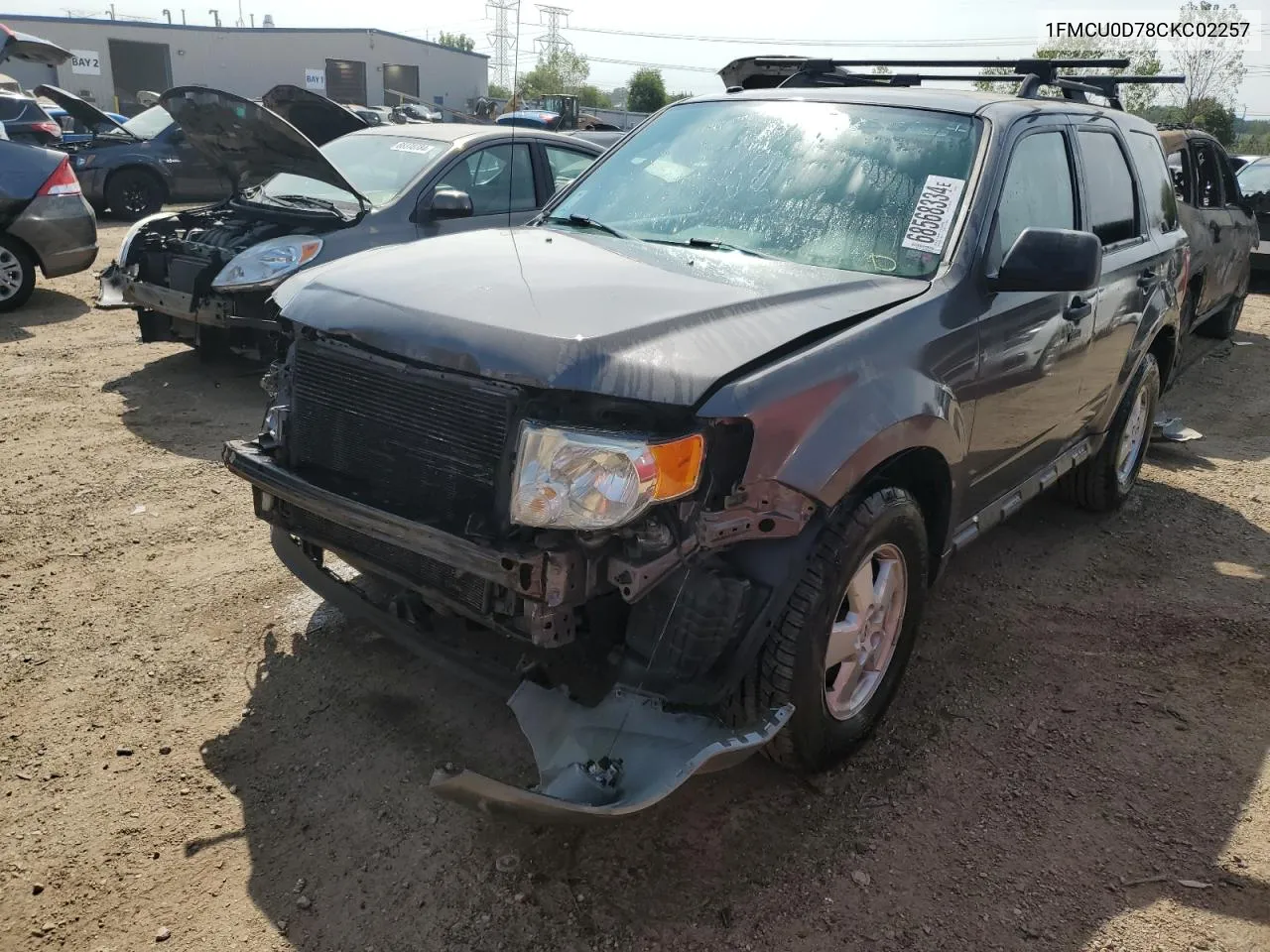 2012 Ford Escape Xlt VIN: 1FMCU0D78CKC02257 Lot: 68568334